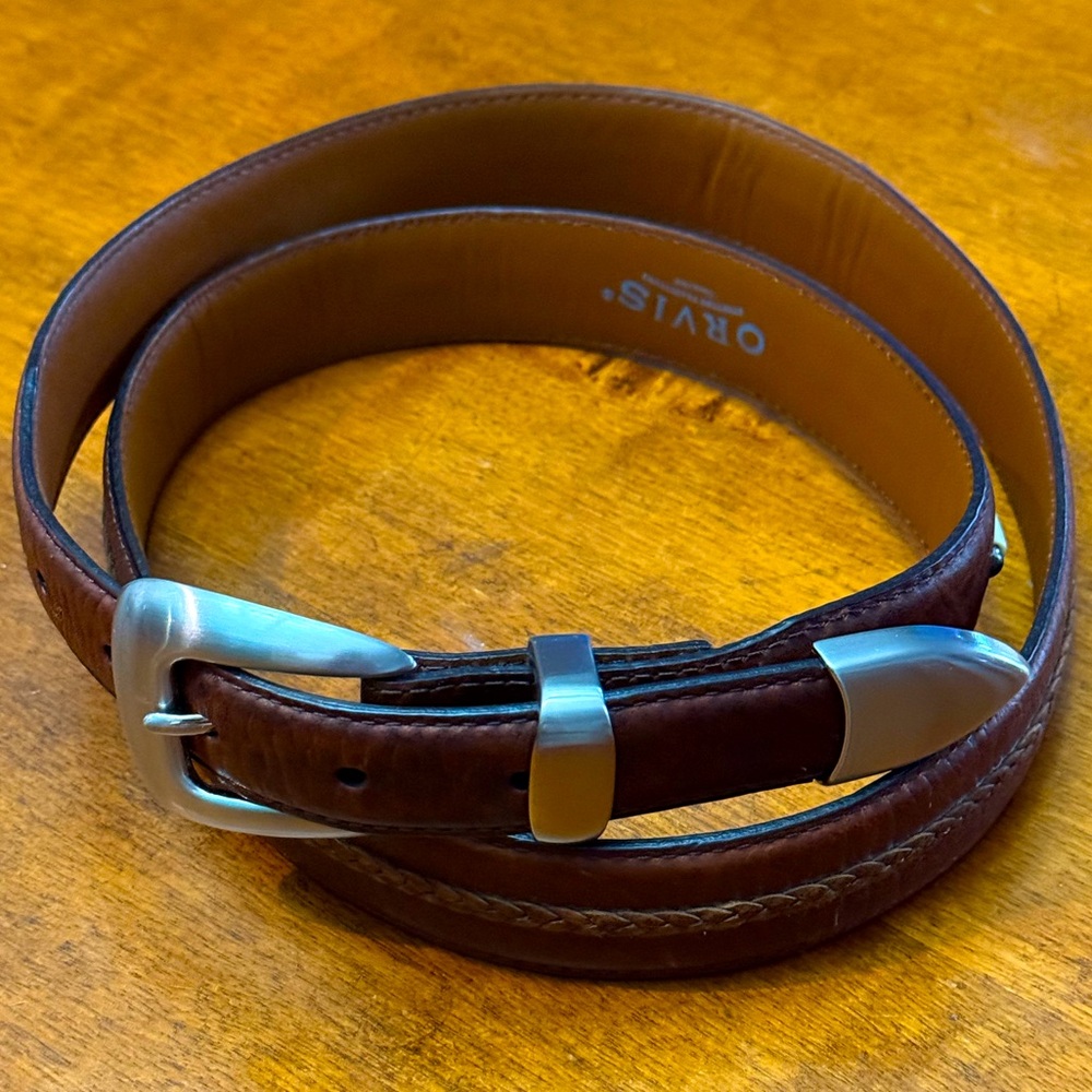 ORVIS Vintage Men’s Ranger Brown Leather Belt Size 44